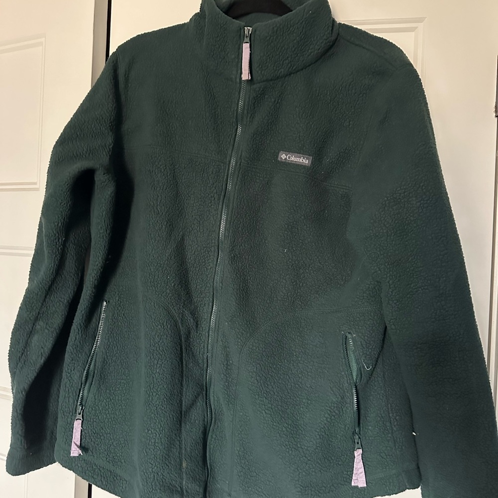 Columbia green fleece w/heat lining